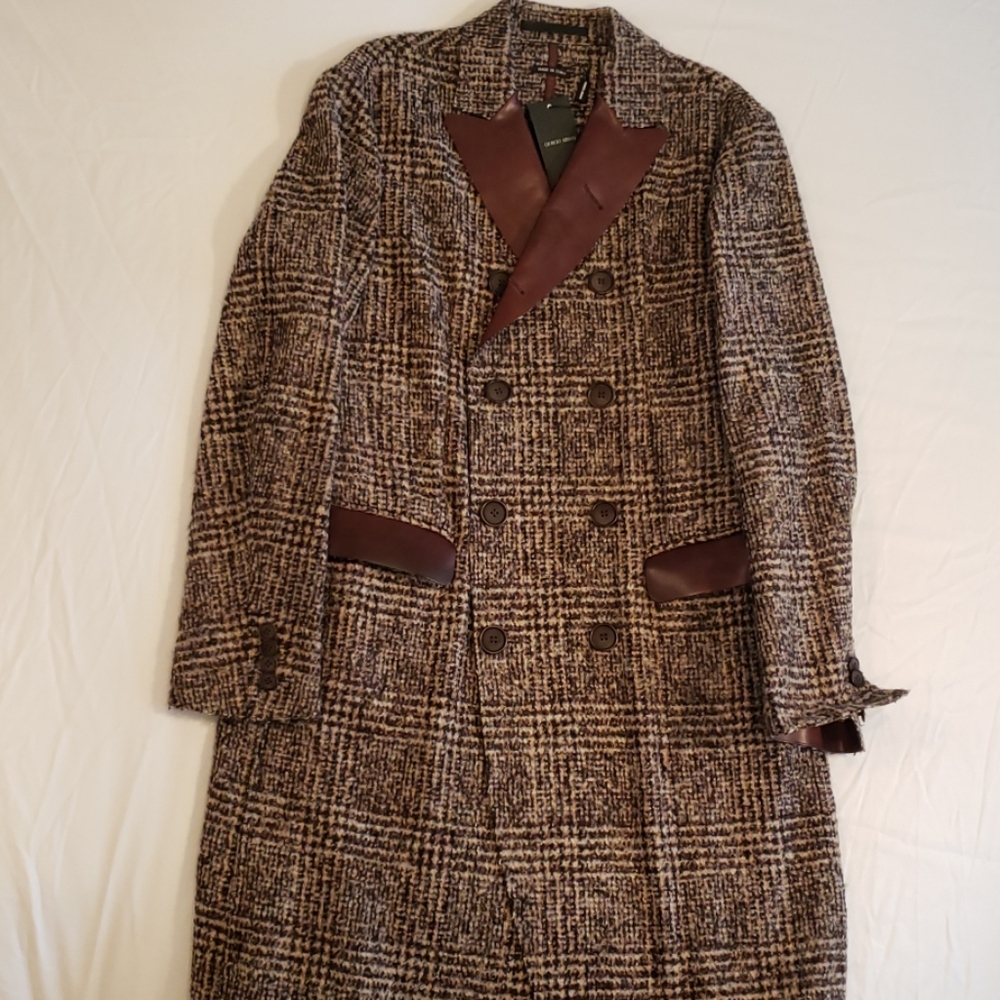 Giorgio Armani Double Breasted Wool/Alpaca TopCoat